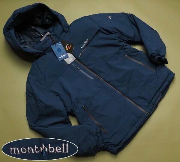 新品正規 mont-bell モンベル 海外限定 2レイヤー 止水ジップ エコダウン パディングジャケット メンズ110(XXL)ネイビー(NAVY) 直営店購入