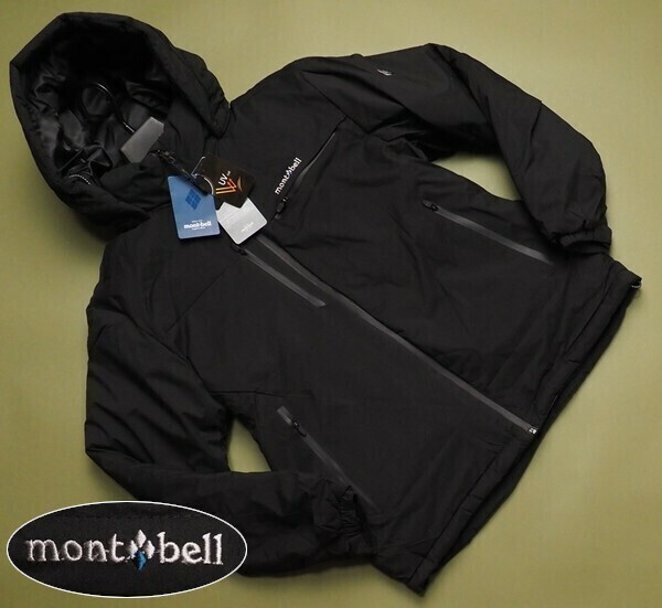 新品正規 mont-bell モンベル 2レイヤー 止水ジップ エコダウン パディングジャケット メンズ110(XXL)ブラック(BLACK) 直営店購入 AMIJ801