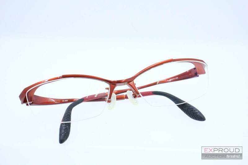 良品★F29 眼鏡市場 i-ATHLETE アイアスリート IA-408 メガネ メガネフレーム レッド×ブラック 56□17-140 度入り