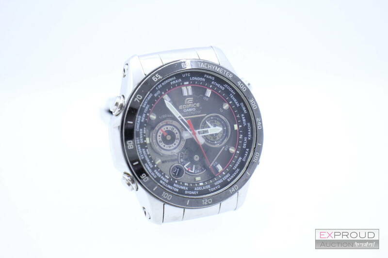 良品★R23 CASIO カシオ Edifice エディフィス EQW-M1000D ソーラー電波 メンズ時計 腕時計 ケース径3.5cm 動作確認済み