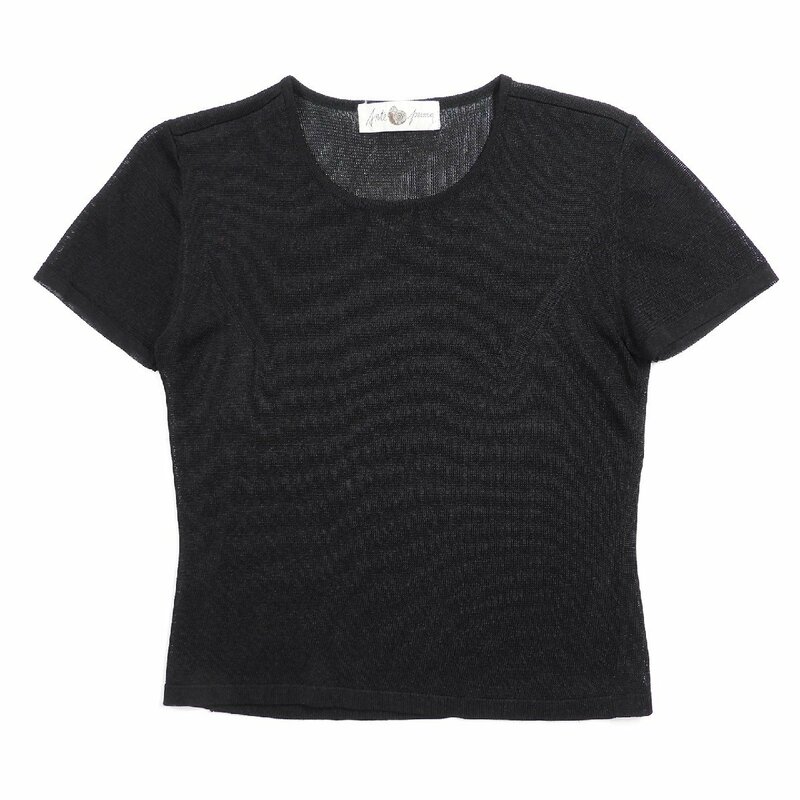 ANTEPRIMA アンテプリマ 半袖 Tシャツ ブラック #17120 送料360円 きれいめ カジュアル