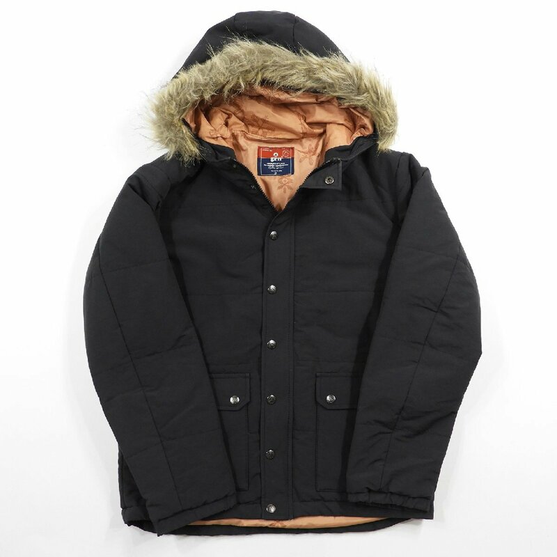 grn 中綿ジャケット フード ブラック size 2 #17665 ジーアールエヌ ブルゾン アウター 防寒