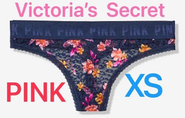 【送料無料】22新品■ヴィクトリアシークレット ピンク Victoria's Secret PINK レース Tバック ショーツ XS (日本サイズ XS～S位) 正規