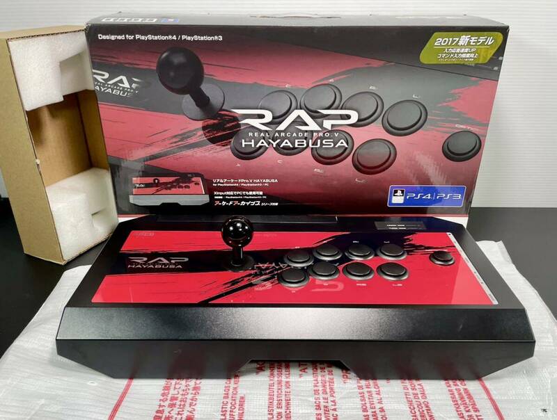 美品 動作品 HORI ホリ PS4 PS3 PC RAP リアルアーケード Pro.V PRO 5 HAYABUSA ハヤブサ アーケードコントローラー PS4-055