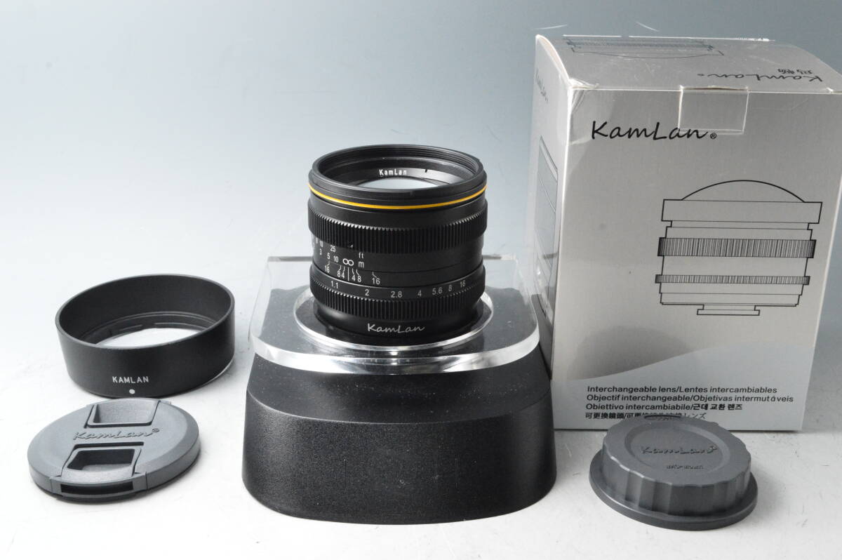 #a1356【美品】 KAMLAN カムラン FS 50mm F1.1 (マイクロフォーサーズ用)