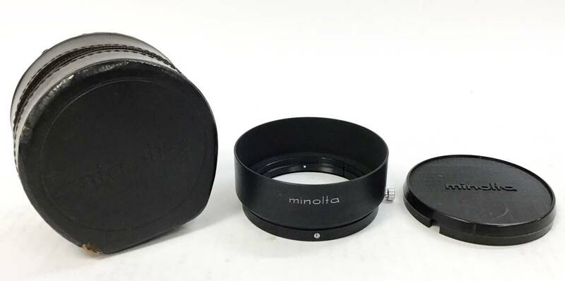 MINOLTA メタル レンズ フード D57KI 短円筒型 AUTO/MC 58mm f1.4用 かぶせ式 キャップ ケース付き カメラ 用品 アクセサリー ミノルタ