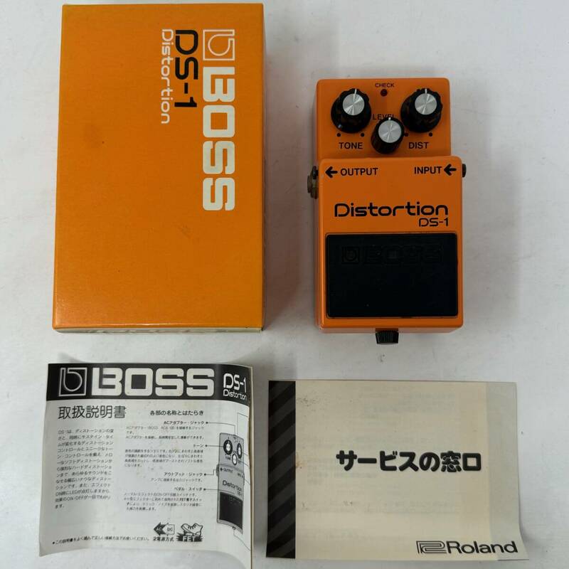 美品 動作品 BOSS ボス Distortion ディストーション DS-1 日本製 1983年 エフェクター 箱付 取説付