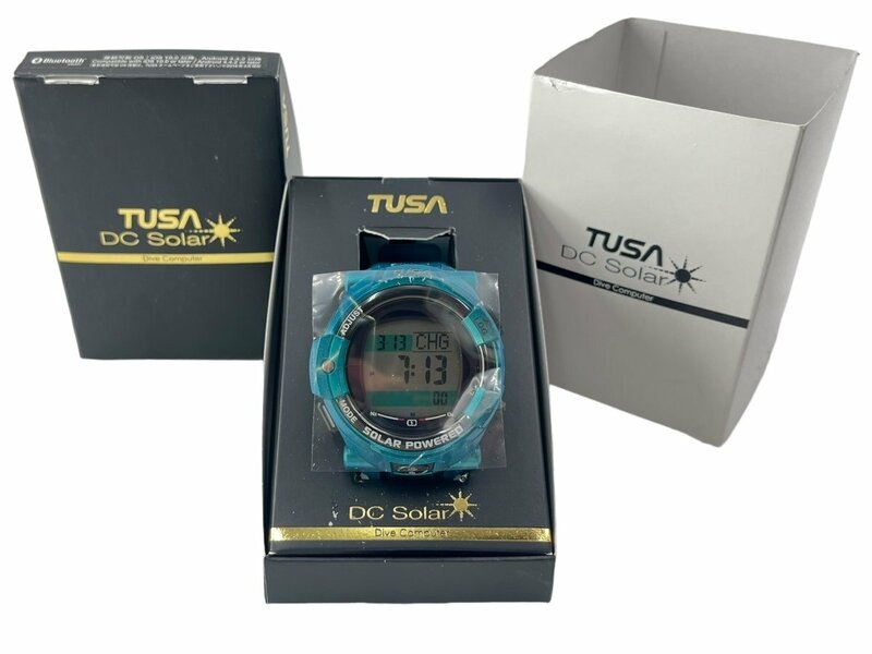 【新品未使用品】TUSA ツサ IQ1204 DC SOLAR LINK ソーラー Dive Computer ダイビングコンピューター OG オーシャングリーン 水中時計