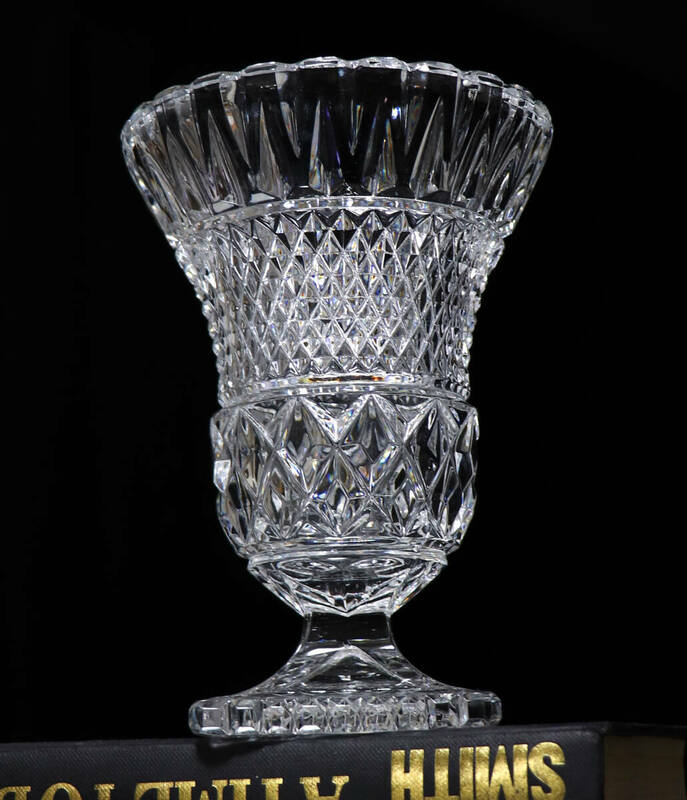 オールド・バカラ (BACCARAT) 極稀少 1900年頃 ダイヤモンドカット メディチ 切子 花瓶 ディアマン ビゾー カレ 壺 アンティーク 春海商店 