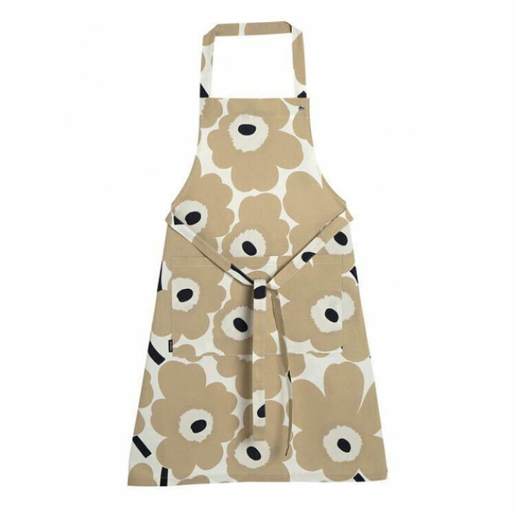 新品 marimekko PIENI UNIKKO マリメッコ ピエニ ウニッコ エプロン ベージュ