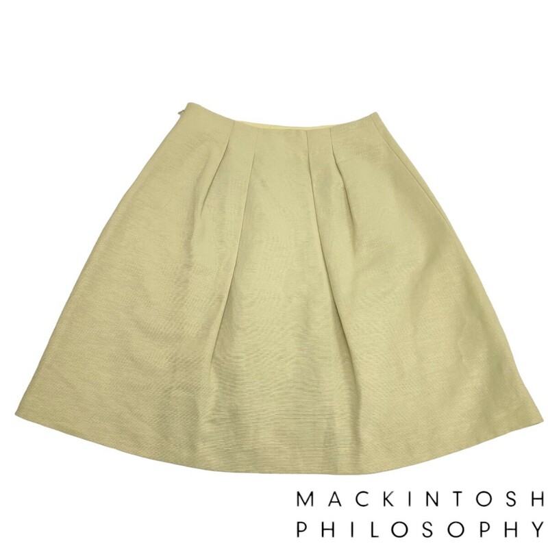 MACKINTOSH PHILOSOPHY / マッキントッシュフィロソフィー レディース ひざ丈 フレア スカート 38サイズ ベージュ 日本製 I-3654