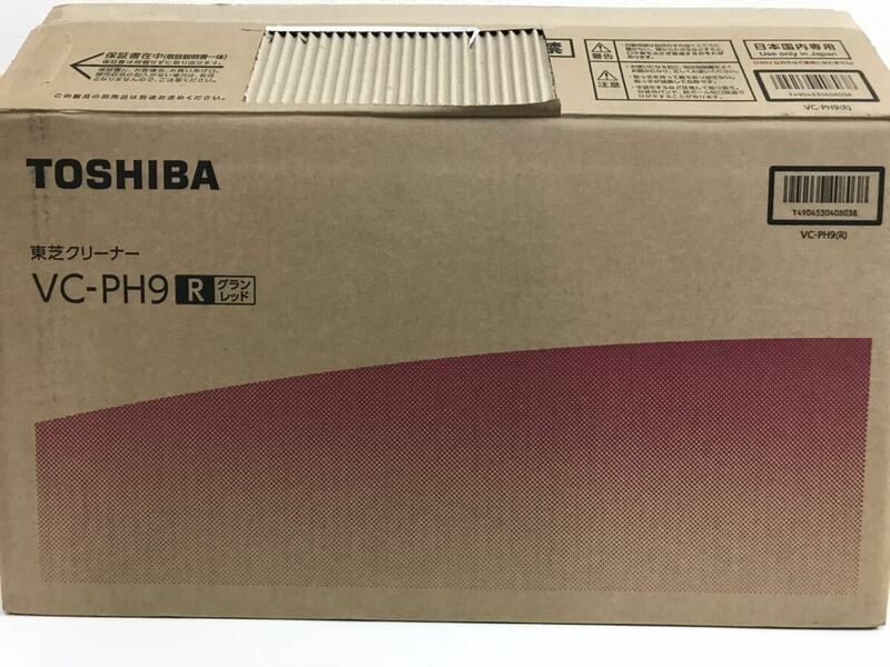 M/ 未使用品 TOSHIBA 東芝 紙パック式掃除機 VC-PH9 2023年製 グランレッド色