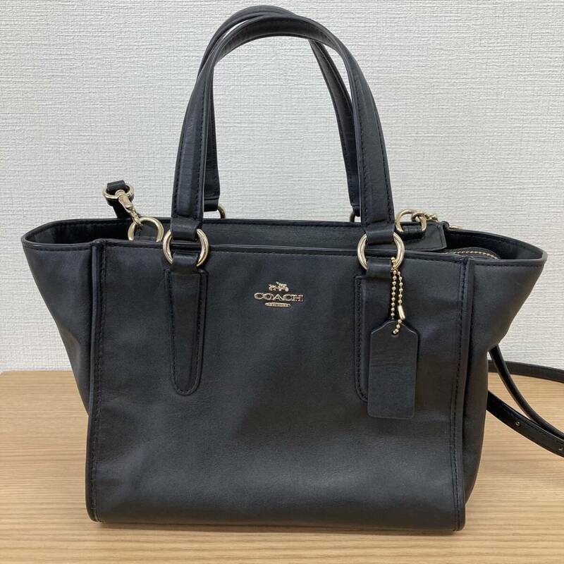 COACH　コーチ　ミニクロスビー　2WAYバッグ　ブラック　黒　かばん　ハンドバッグ　ショルダーバッグ　