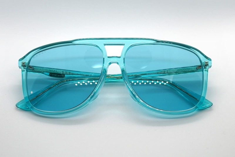 GUCCI グッチ Blue Plastic Square Sunglass GG 0262 003 ブループラスチック スクエア サングラス