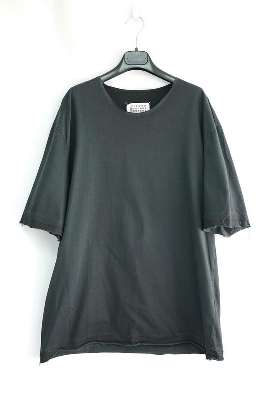 22SS MAISON MARGIELA メゾンマルジェラ 10ライン ガーメントダイ オーバーサイズ カットオフ Tシャツ ブラック系 XXS S50GC0668 S23883