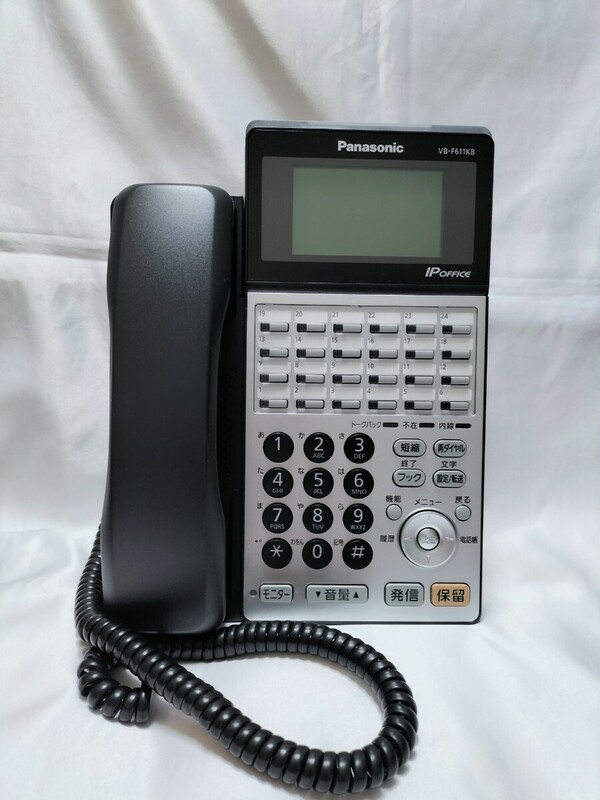 Panasonic パナソニック 24ボタン漢字表示電話機 VB-F611KB-K No.746