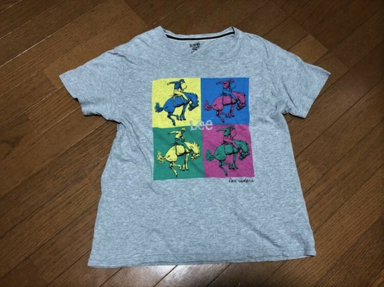 ★即決★激安★Lee　RIDERS★リー ライダース★半袖プリントTシャツ★M★杢グレー★RODEO　ロデオ★COWBOY カウボーイ★送料230円★