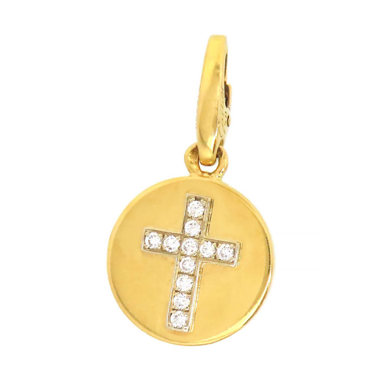 カルティエ クロス メダル ダイヤモンド チャーム 750 (K18YG) ユニセックス CARTIER 中古 【ジュエリー】