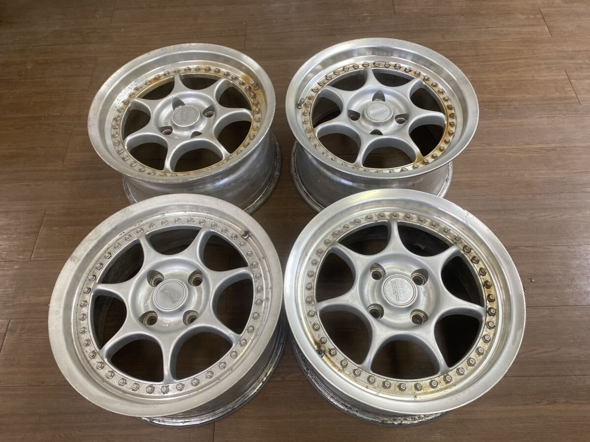 エンケイENKEI RACING S レーシングS 16インチ　7J 8J ET32 4穴 114.3 中古4本　前後セット