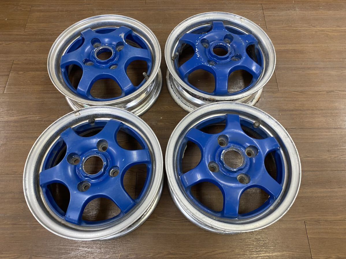 RACING SPARCO レーシング スパルコ クリムソン 13インチ 13×4.5J +43 PCD114.3 4H 中古4本