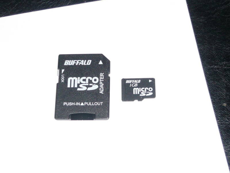 動作保証！BUFFALO microSD ＳＤカード 1GB SDカードアダプタ付