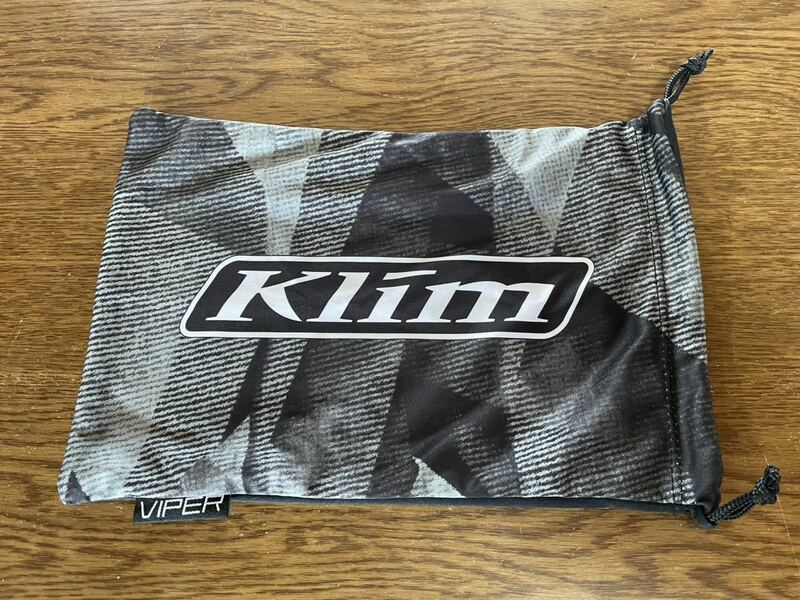 Klim ゴーグル 収納 バッグ スペア レンズ 巾着 袋 2室構造 クライム スペアレンズ スノーモービル