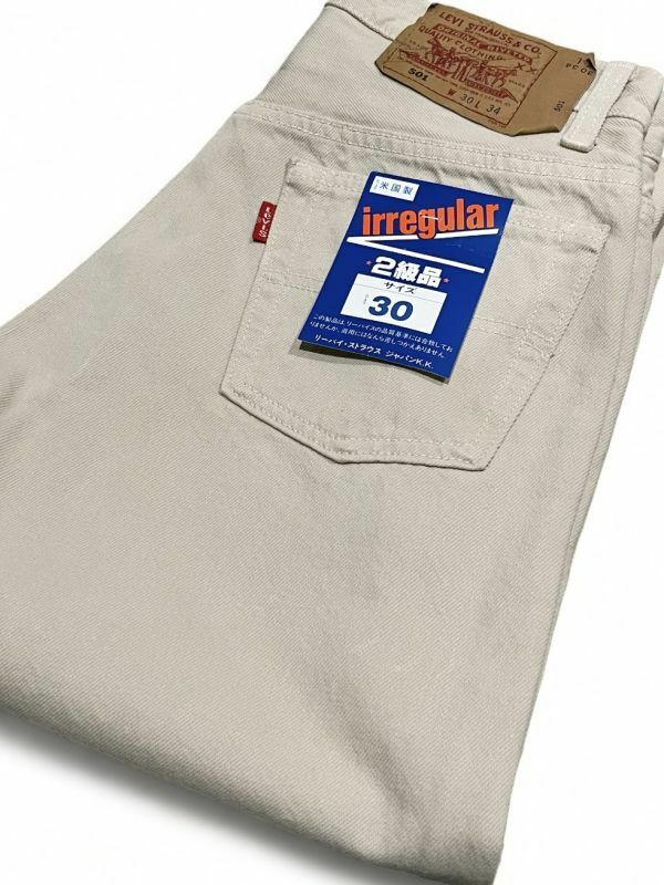 USA製 Levi's リーバイス 501-0651 デッドストック W30 L34　irregular イレギュラー品 生成り グレー系