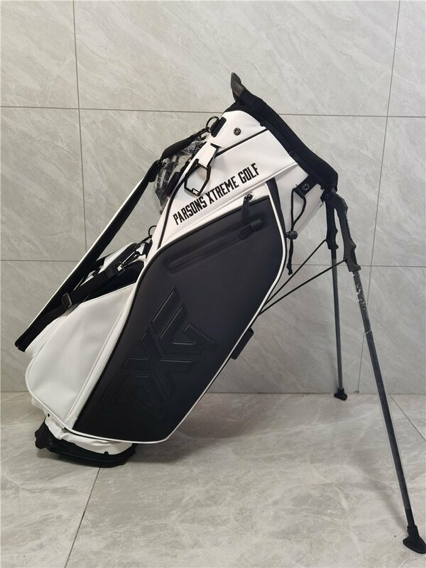 未使用　DXG Golf Bag　キャディーバック 9型，4kg, pu　ブラック*ホワイト