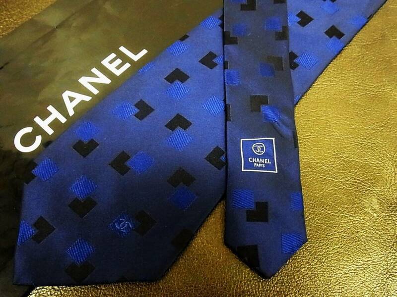 ●bv0870●良品●シャネル【CHANEL】 ＣＣロゴ入 ネクタイ★