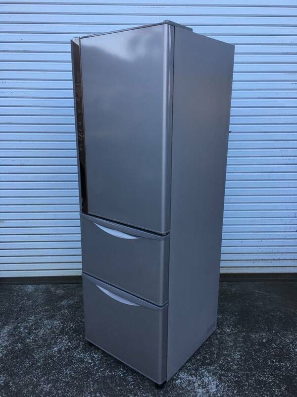 ☆日立ノンフロン冷凍冷蔵庫 R-K38JV（T） 375L 2018年製　家電　キッチン　食卓 　茨城県笠間市