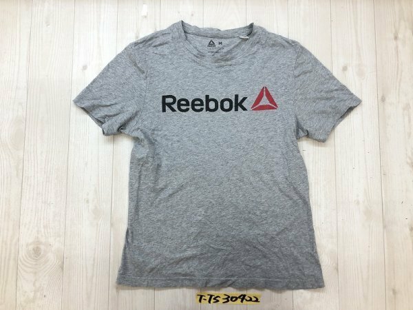 Reebok リーボック メンズ ロゴプリント 半袖Tシャツ M 杢グレー