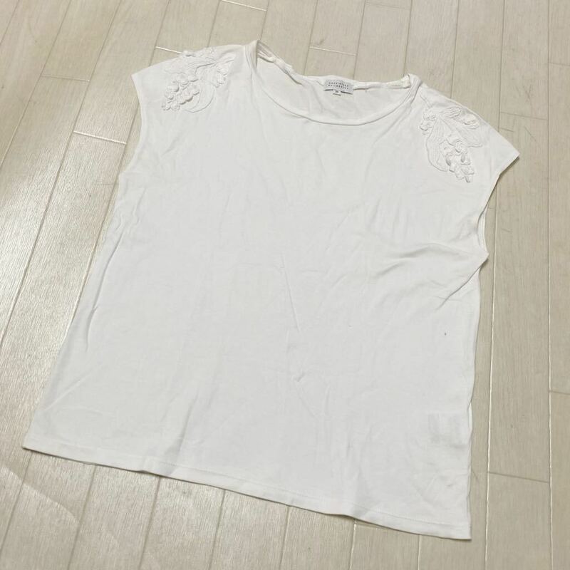 3891☆ MARGARET HOWELL マーガレットハウエル トップス 半袖Tシャツ カジュアル レディース 38 ホワイト
