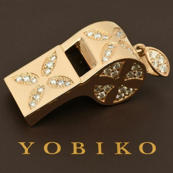 ユキザキ YUKIZAKI K18PG ヨビコ YOBIKO ペンダントトップ ダイヤモンド 0.75ct 11.4g W31292.12.22.5 ゴールド ピンク 笛 PHヘッド4022907