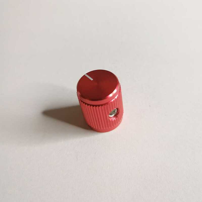 アルミニウム製高級スリムノブ　RED 赤　シャフト幅6.4mm