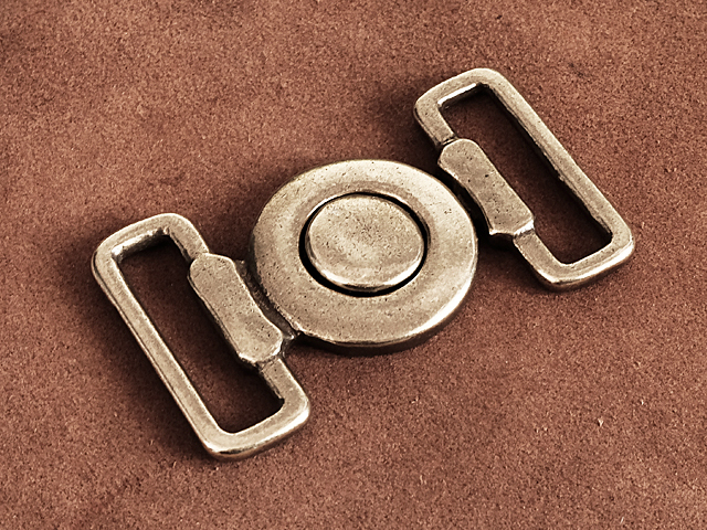 真鍮 レザーベルト用バックル（引っ掛けバックル）ベルト幅 40mm 合わせ金具 ブラス カスタムパーツ 美錠 尾錠 メンズ 付け替え 交換