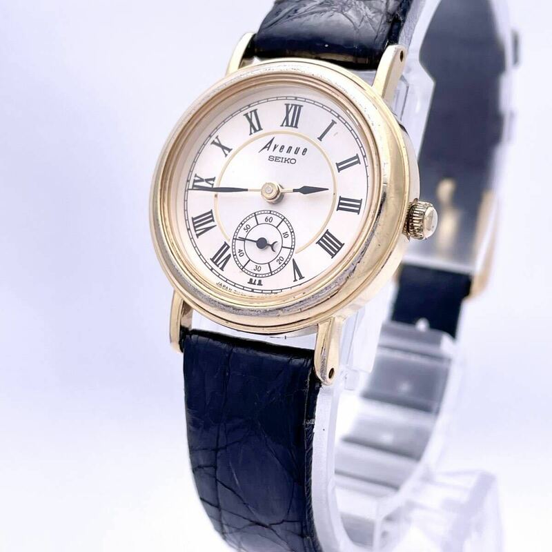 SEIKO セイコー Avenue アベニュー 2K22-0020 腕時計 ウォッチ クォーツ quartz スモセコ 金 ゴールド P65