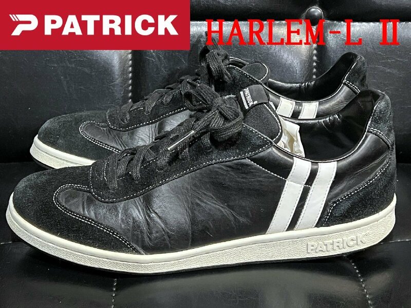 パトリック HARLEM-L II 27cm 黒白 43 PATRICK ハーレム レザー2 ブラック 501771