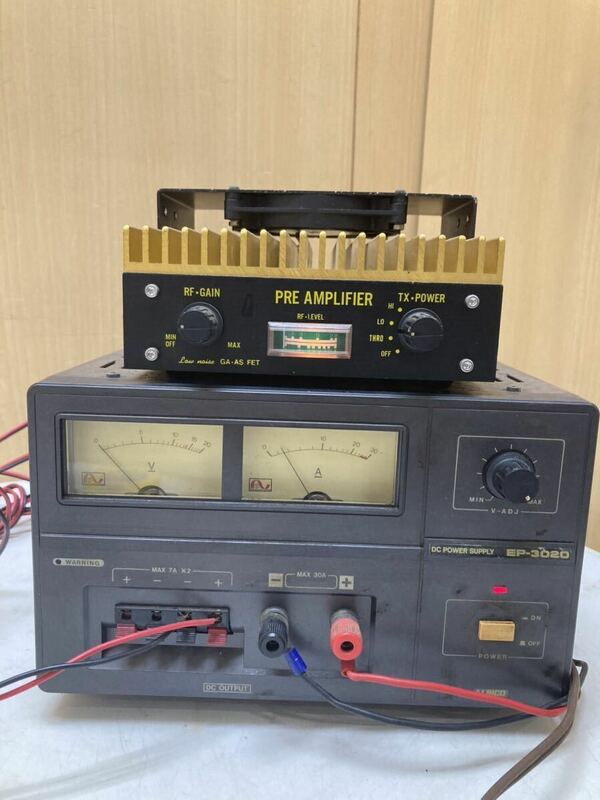 YK8191 ALINCO アルインコ DC POWER SUPPLY EP-3020 安定化電源 アマチュア無線 ／PRE AMPLIFIER プリアンプ 通電確認済　現状品