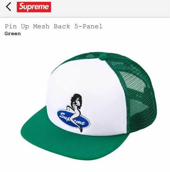 【新品】 Supreme Pin Up 5 Panel mesh cap green シュプリーム メッシュキャップ キャップ グリーン box