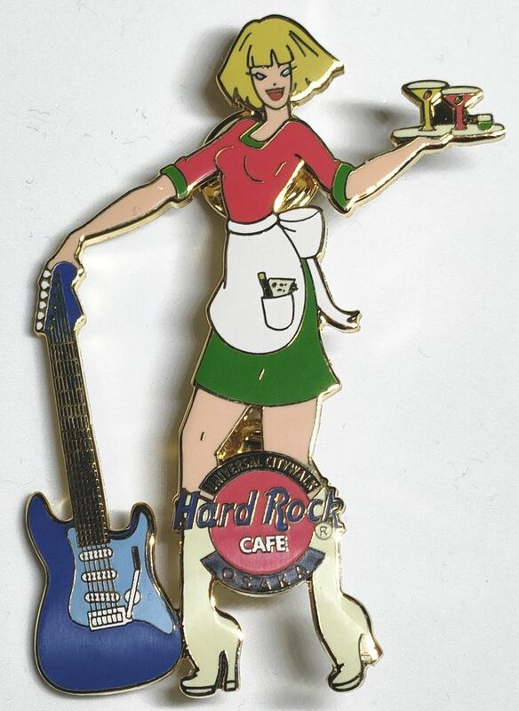 ピンズ　ハードロックカフェ　大阪　ウェイトレス　ギター　HARD ROCK CAFE OSAKA WAITRESS PIN GUITAR　ピンバッジ ピンバッチ