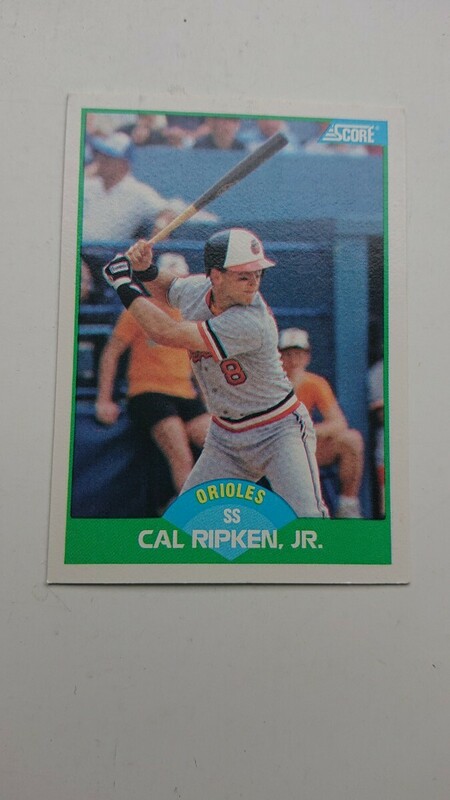 カル・リプケンJr. Cal Ripken jr. 1989 SCORE 15 MLBボルチモア・オリオールズ BOLTIMORE ORIOLES