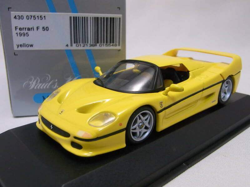 ★美品!★Ferrari フェラーリ F50 1995 Yellow 1/43【銀箱 430075151】