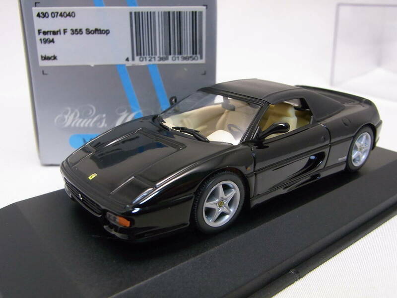 ★美品!★Ferrari フェラーリ F355 Softtop 1994 Black 1/43【銀箱 430074040】黒 ソフトトップ