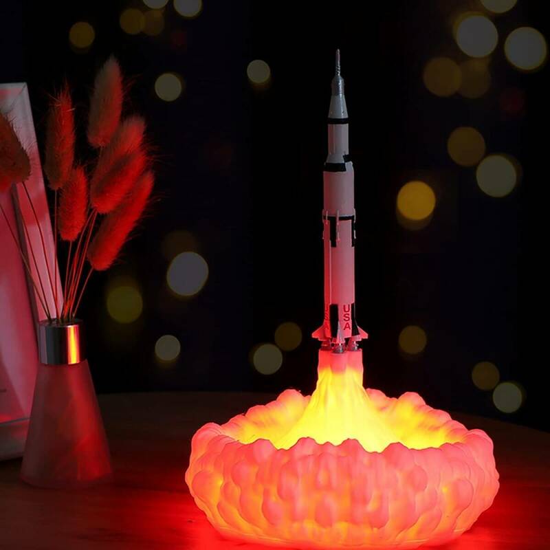 ロケット ライト C スペースシャトル USB充電 LED コードレス ナイト ランプ ベッドサイド 宇宙 オブジェ インテリア 子供 プレゼント