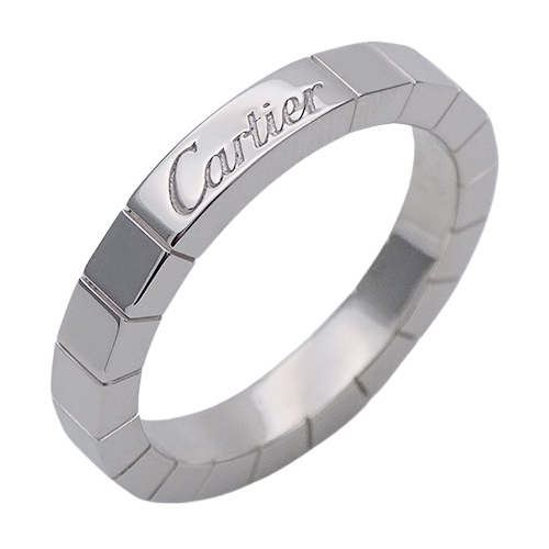 カルティエ Cartier リング レディース ブランド 指輪 750WG ラニエール ホワイトゴールド #51 約11号 シンプル ジュエリー 磨き済み
