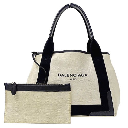 バレンシアガ BALENCIAGA バッグ レディース ブランド トートバッグ ハンドバッグ キャンバス ネイビーカバス S ホワイト ブラック 339933