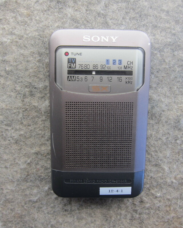 SONY ソニー FM/AM 2バンド ポケットラジオ ICF-SX44R 受信動作確認品 12-4-1