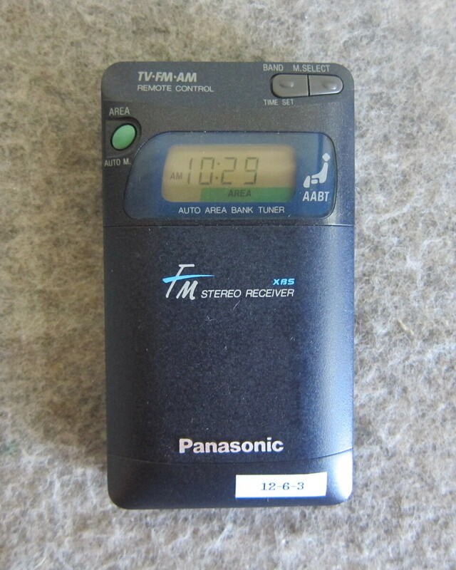 Panasonic パナソニック AM-FM 2-BAND ポケットラジオ RF-H66 新イヤホン2.5/3.5mm変換付 受信動作確認品 12-6-3