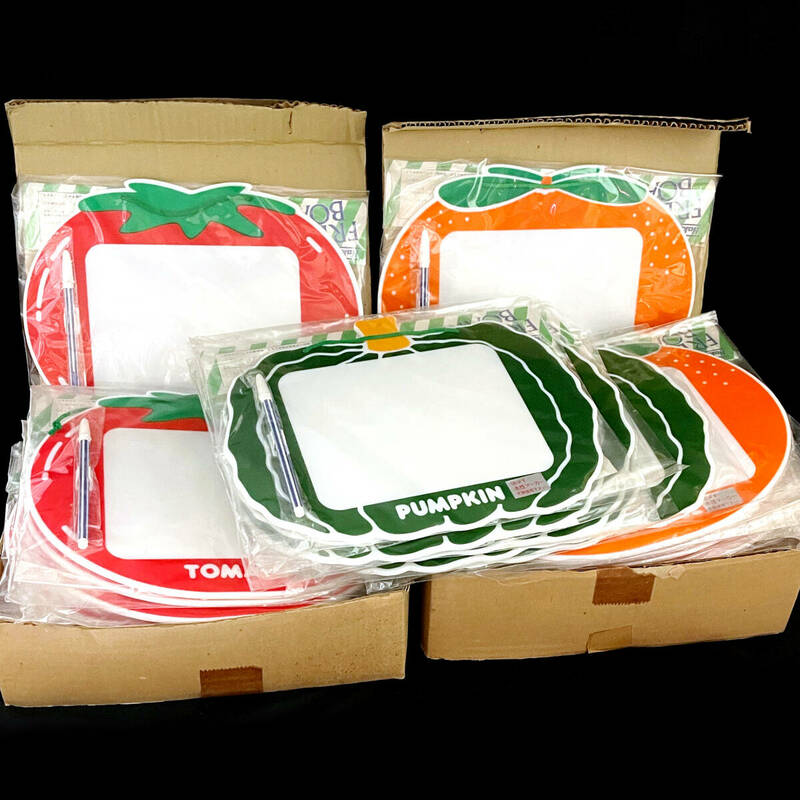 当時物！未使用品！FRESH BOARD　ホワイトボード（トマト・パンプキン・オレンジ）3種 大量まとめ売り /昭和レトロ/ポップ/Hakko
