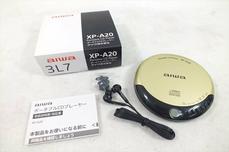 □ AIWA アイワ XP-A20 ポータブルCDプレーヤー 中古 現状品 240306H2030